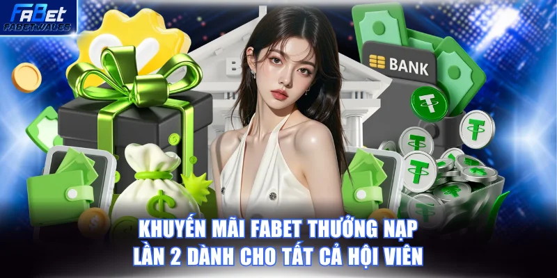 Khuyến mãi FABET thưởng nạp lần 2 dành cho tất cả hội viên